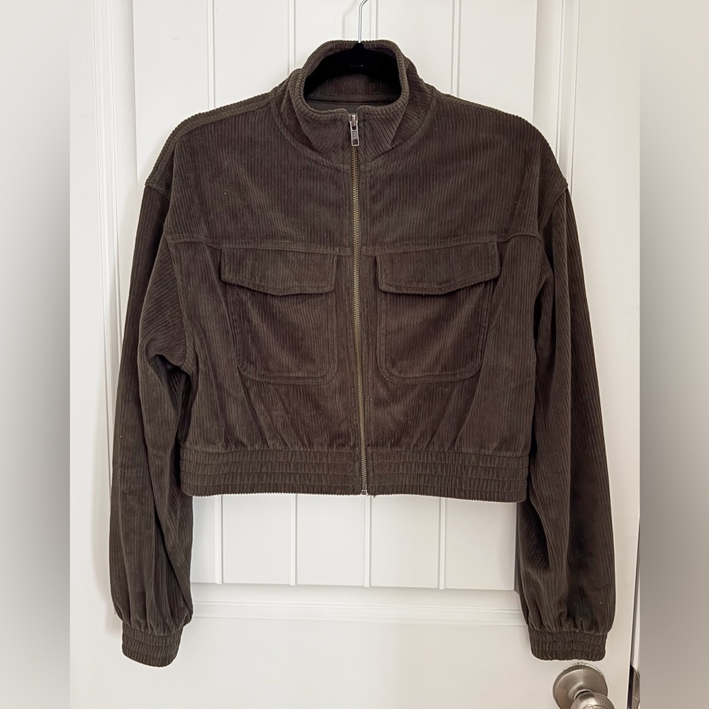 AERIE- Corduroy crop jacket